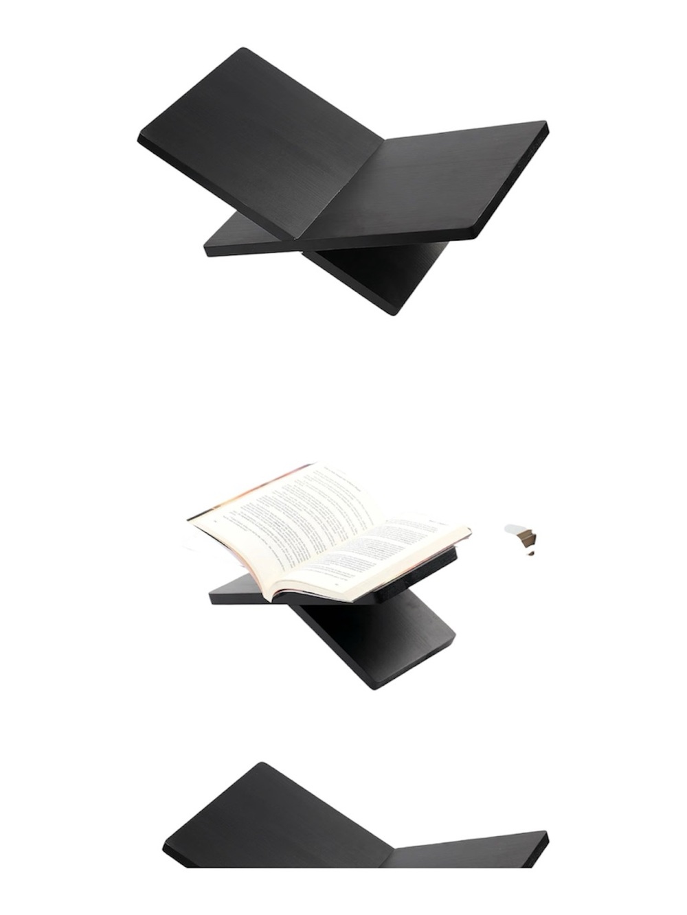 Wood X-Shaped Book Stand Display Holder for Art Books, Bibles & Magazines